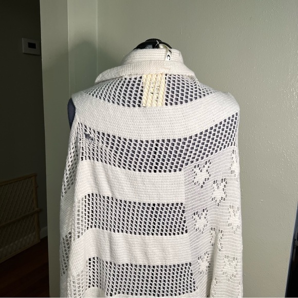 Etc. by Lazy Daisy Open Front Cardigan Shawl Cream - Picture 7 of 11